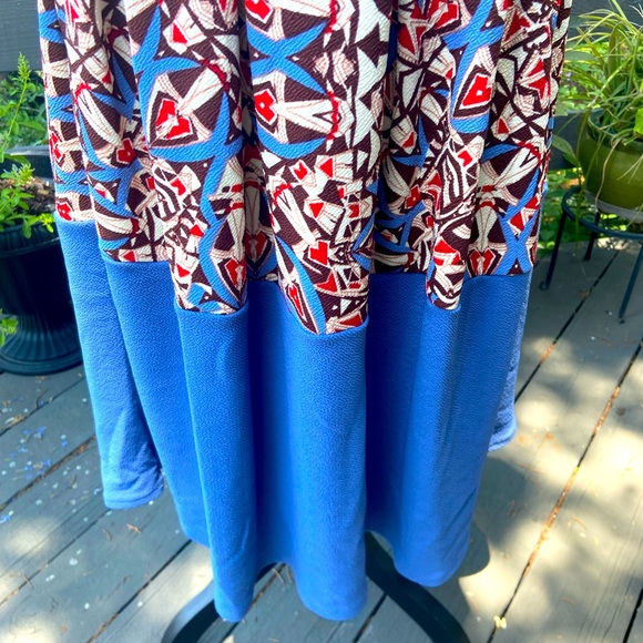 NWT Lularoe Amelia Dress Size Large L Dipped Pattern - Picture 3 of 8